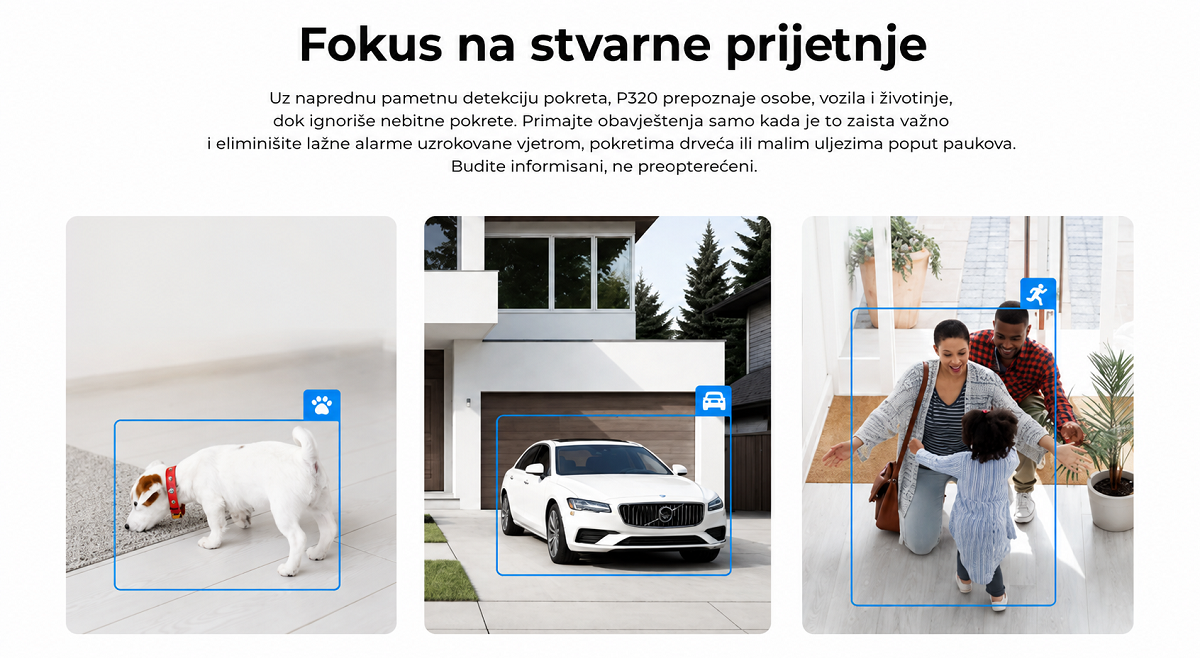 Reolink P320 pametna detekcija osoba i vozila