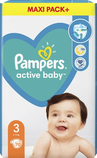 Pampers pelene veličina 3 (Midi) Jumbo Pack 70 kom (6–10 kg)