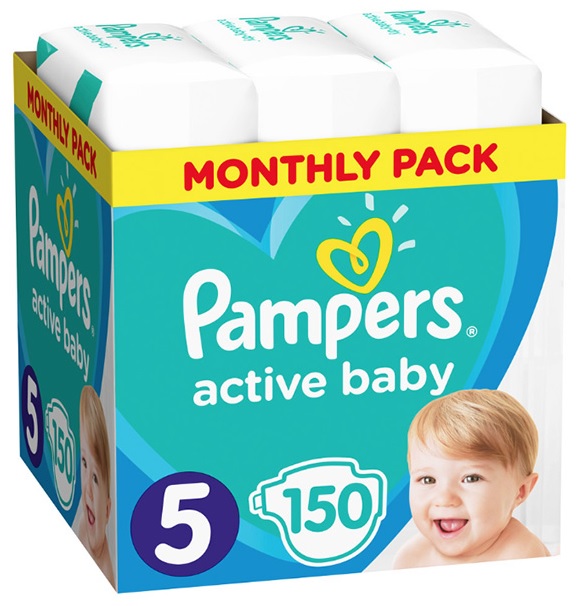 Pampers Active Baby pelene veličina 5 (Junior) Mega Box 150 kom (11–16 kg)
