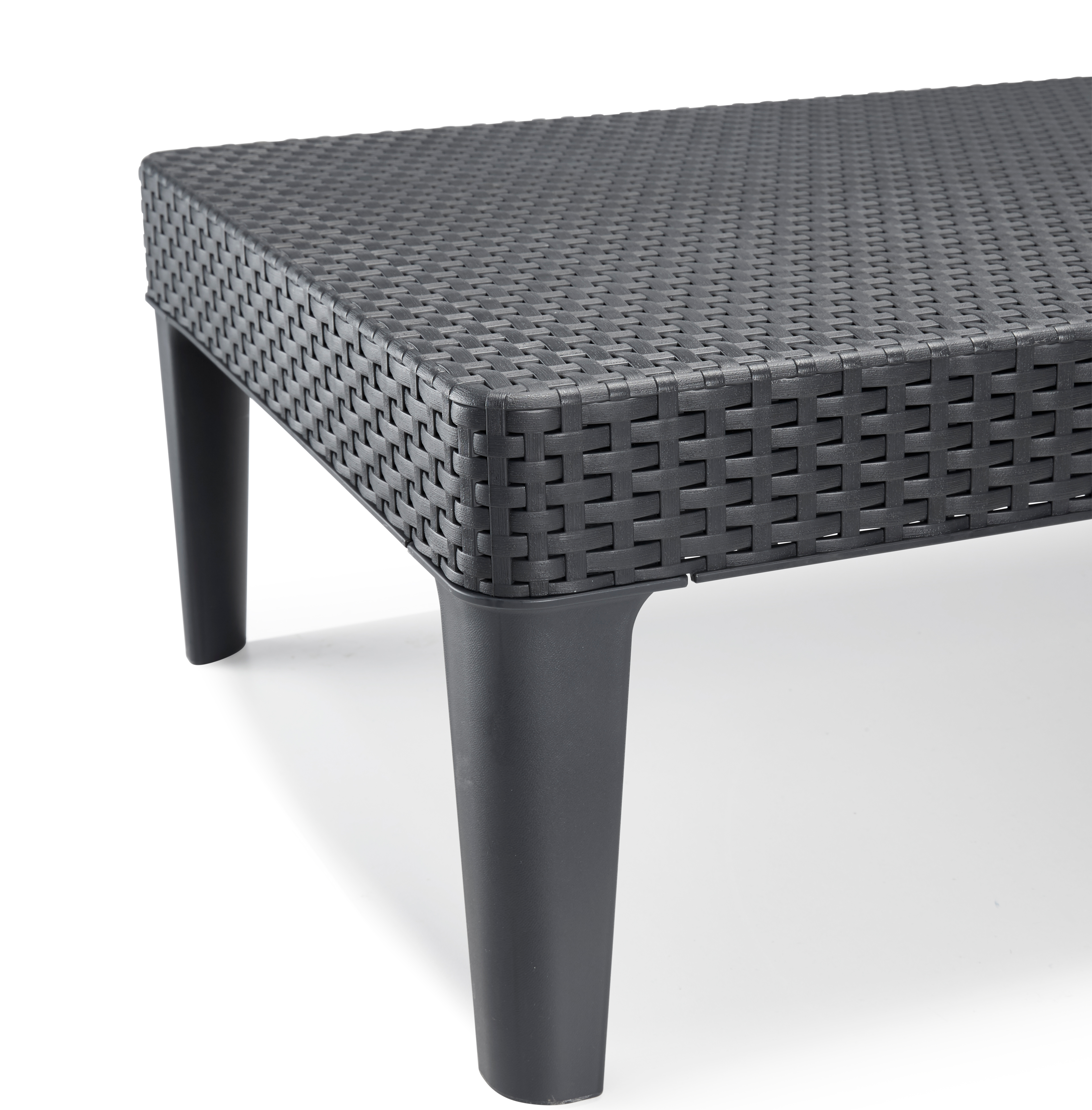 Keter vrtna ležaljka Jaipur 197 × 74 × 36 cm, ratan izgled, siva dodatni prikaz