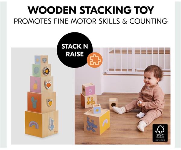 Hauck drvena igračka Stack N Raise – prikaz 3
