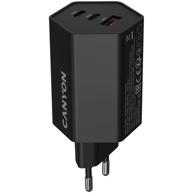 Canyon Hexagon 65 GaN punjač crni