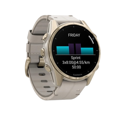 Garmin fēnix 8 43 mm AMOLED Sapphire Soft Gold Stainless Steel Fog Gray