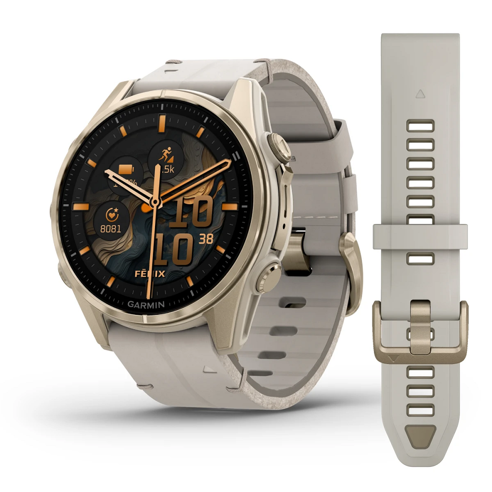 Garmin fēnix 8 43 mm Soft Gold Fog Gray