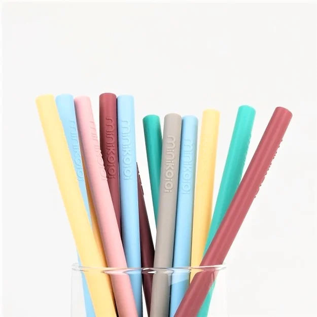 Minikoioi silikonska slamka Flexi Straws 2kom, Žuta prikaz 5