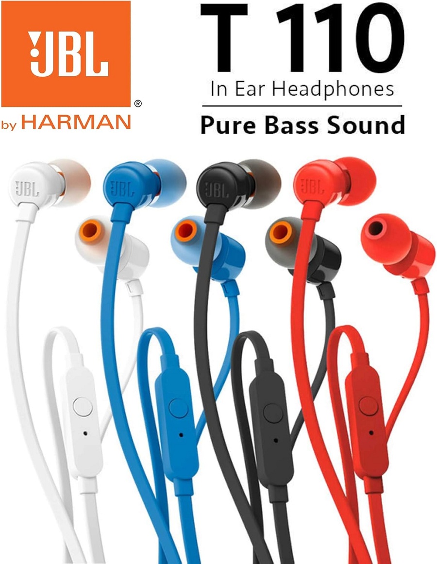 JBL TUNE 110E plave slušalice pakovanje