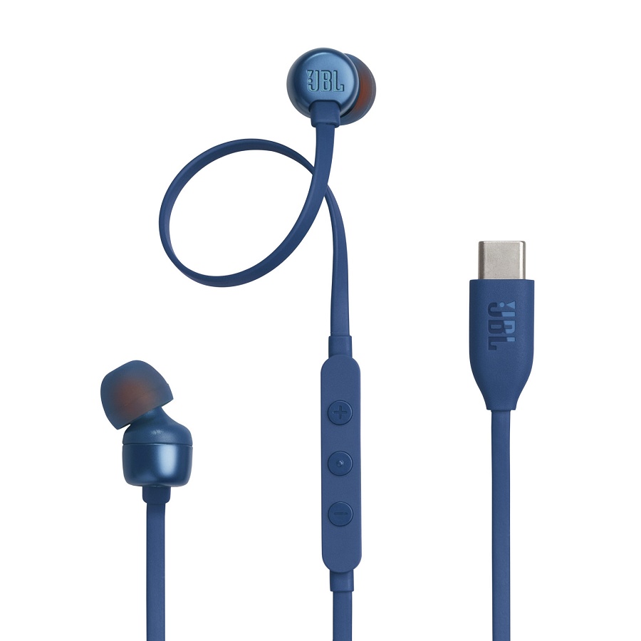 JBL T310C USB-C plave slušalice detalj
