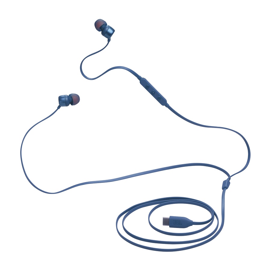 JBL T310C USB-C plave slušalice kontroler