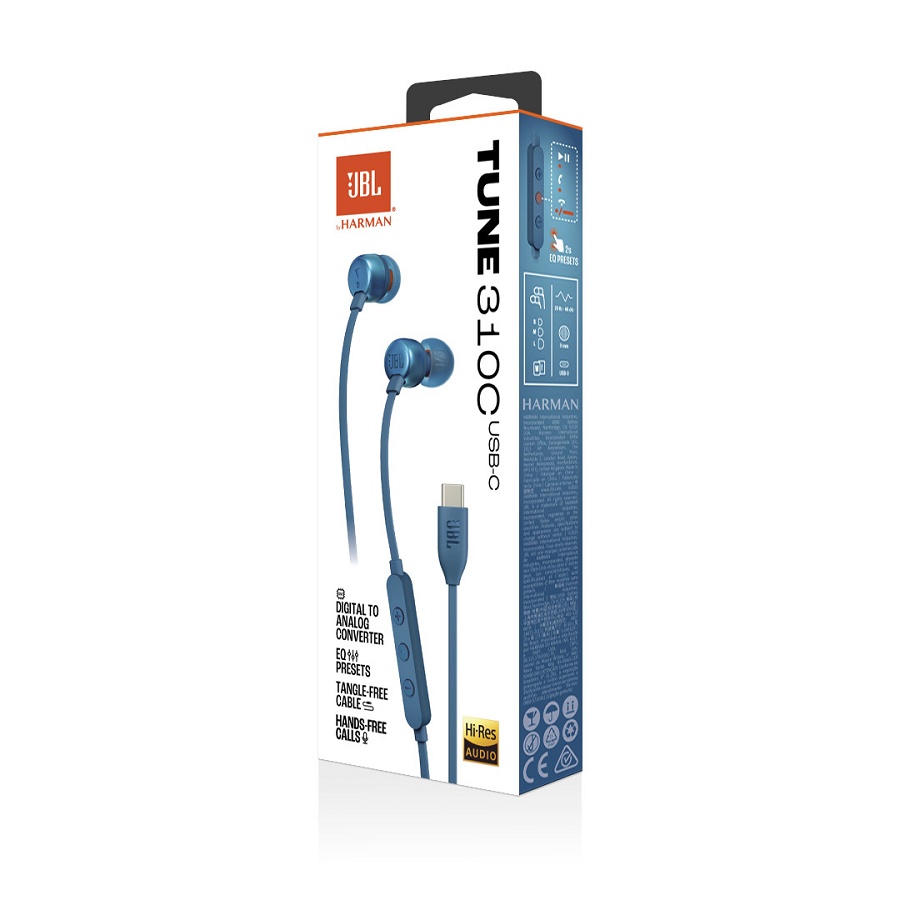 JBL Tune 310C USB-C plave slušalice