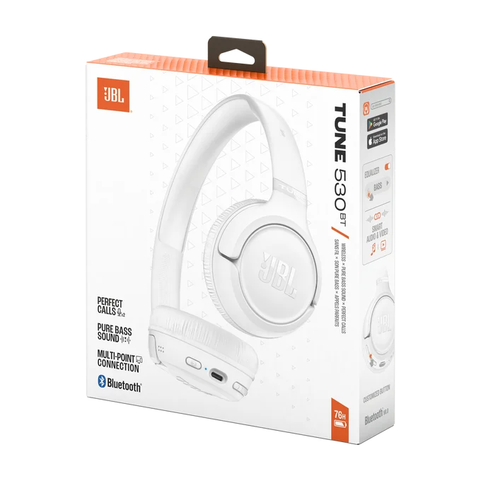 JBL T530BT bijele slušalice detalji