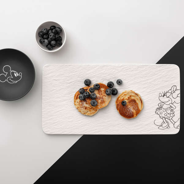 Villeroy & Boch pladanj Manufacture Rock Blanc Mickey Mouse 35 × 18 cm / 1047202281 – prikaz proizvoda