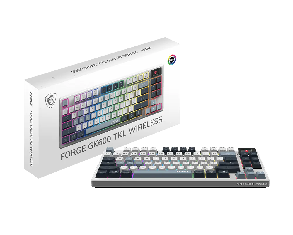 MSI Forge GK600 TKL Wireless Sky slika 5